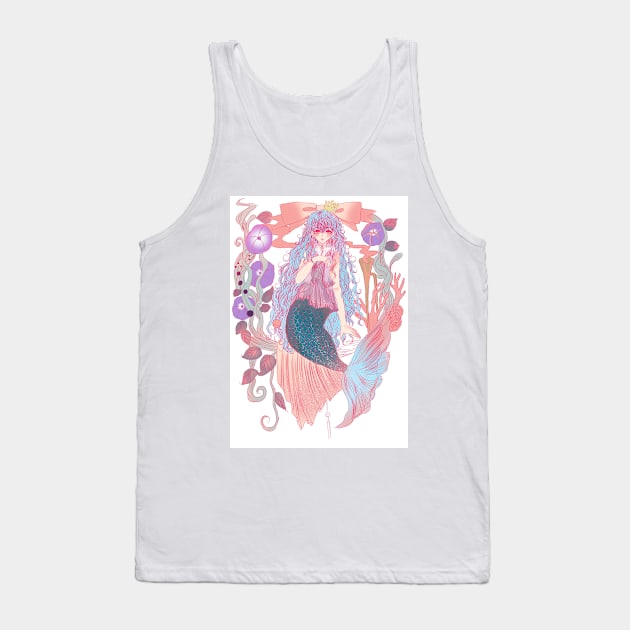 Macaron mermaid cute pastel illustration anime manga style kawaii Tank Top by meisanmui